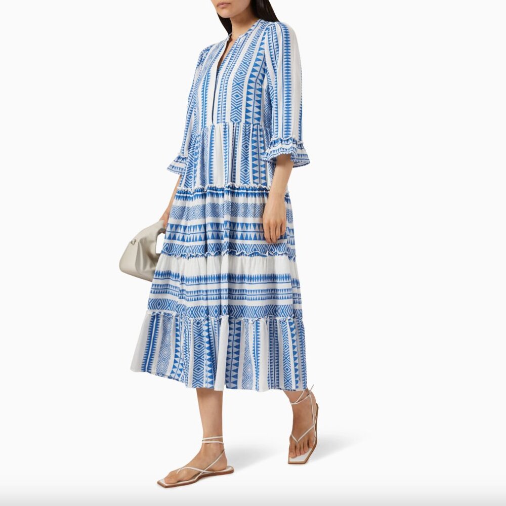 YAS Yasanine midi dress sz S